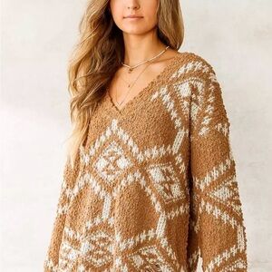 HYFVE Destructed Popcorn Knit Sweater